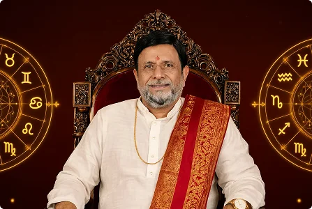 Rahu Expert Guruji seated in his consultation setting