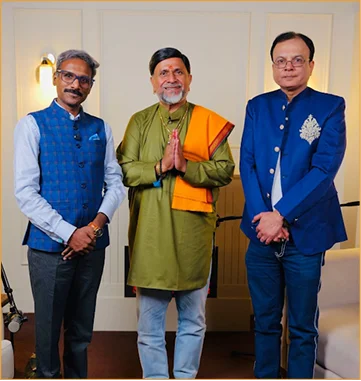 Guruji with clients